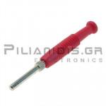 Banana 2mm | Plug | 6A | 30VAC - 60Vdc | Solder | Ni Brass | Red