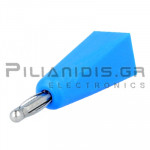 Banana 2mm | Plug | 10A | 30VAC - 60Vdc | Solder | Ni Brass | Blue