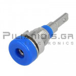 Banana Socket 2mm |  Ø8.4/(6.0)mm | 10A | 30VAC - 60Vdc | Solder | Ni Brass | Blue