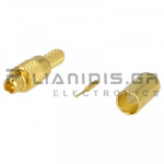 CONNECTOR MMCX ΑΡΣΕΝΙΚΟ RG-174 CRIMP ΕΠΙΧΡΥΣΟ