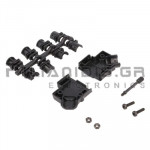 Cover For Connector D-SUB  9pin Angle (45℃) Black