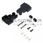 Cover for Connector  D-SUB  9pin Angle (90℃) & Straight Black