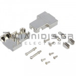 Cover for Connector D-SUB 9pin Angle (90℃) & Straight Silver