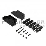 Cover for Connector D-SUB 37pin Angle (45℃) Black