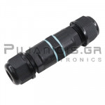 Μούφα Στεγανή M16 | 3pins | 0.5 - 4.0mm² | Cable (Ø7-10mm) | 10A/250V | IP68