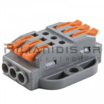 Κλέμμα Κουμπωτή CAPS 3pins,  0.08 - 4.0mm², 32A/600V με Βάση