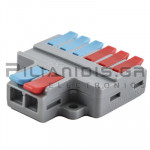 Branching Terminal Block Buttoned CAPS | 2pins to 6pins | 0.08 - 6.0mm² | 32A/250V | With Base