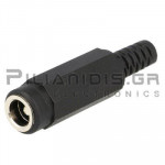CONNECTOR DC for CABLE 2.50x5.50mm