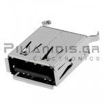 CONNECTOR  USB Α FEMALE SMD/PCB STRAIGHT