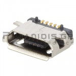 Connector USB micro B 5pin(Επίχρυσα) Θηλυκό PCB SMT Γωνία 90℃