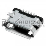 CONNECTOR USB micro B 5pin ΘΗΛΥΚΟ PCB