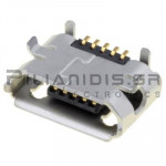 CONNECTOR USB micro B 5pin(ΕΠΙΧΡΥΣΑ) ΘΗΛΥΚΟ PCB SMT