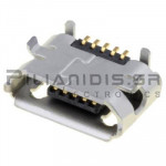 CONNECTOR USB micro B 5pin(ΕΠΙΧΡΥΣΑ) FEMALE PCB SMT