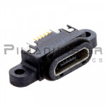 Connector USB micro B 5pin (Gold-plated) Female SMT  IPX7