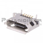 Connector USB micro B 5pin (Gold-plated) Female PCB SMT/THT Angle 90℃