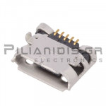 Connector USB micro B 5pin (Gold) Female PCB SMT/THT Angle 90℃