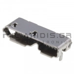 Connector USB 3.0 micro B 10pin (Επίχρυσα) Θηλυκό PCB SMT/THT Γωνία 90℃