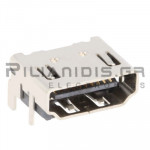 Connector HDMI 19pin Θηλυκό SMT Γωνία 90ο