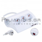 Πολύπριζο Σούκο 3x1.50mm 5Θ. + (2xUSB 5V/2.1A) 1,3m Καλώδιο