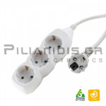 Power strip schucko 3x1.50mm 3 socket without switch and 1.5m cable white