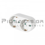 Σούκο Adaptor  1 Αρσενικό -  2 Θηλυκό Λευκό