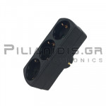 Σούκο Adaptor  1 Αρσενικό -  3 Θηλυκά  Μαύρο