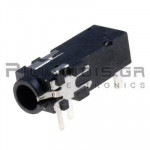 CONNECTOR JACK  3.5mm 4 ΠΟΛΟΙ  PCB ΜΕ 2 ΔΙΑΚΟΠΤΕΣ