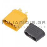 Connector DC 4pin 90A/500V Male Gold-plated