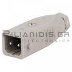 CONNECTOR STAS2 MALE FOR CABLE 16A IP54