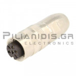 CONNECTOR ΘΗΛΥΚΟ 6pin ΙΣΙΟ 5A/250V IP68 ΜΕΤΑΛΛΙΚΟ