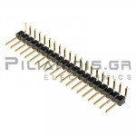 Pin header THT 2.54mm ΑΡΣΕΝΙΚΟ ΓΩΝΙΑ 1x20pins