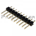 Pin header THT 2.54mm ΑΡΣΕΝΙΚΟ ΙΣΙΟ 1x10pins