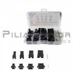 Set RASTER connectors 2.54mm | 2pins, 3pins, 4pins, 5pins, | Male, Female |180 pieces