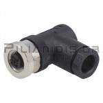 Connector M12 Female 4pin Angle PG9