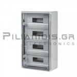 Plastic Panel 12 Positions / 2 Lines W:450 x L:350 x H:190mm IP65 Transparent Door