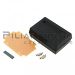 Construction Box ABS Plastic W:88 x L:59 x H:30mm Black + Punch Board