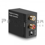Μετατροπέας Ήχου Ψηφιακό (Oprtical/Coaxial) σε Αναλογικό (2xRCA)