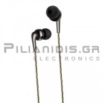 Ακουστικά Ψείρες Inspiring (20Hz - 20KHz) + MIC 1.20m με Ρυθμιστή Ήχου  Μαύρο