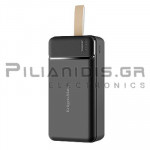 PowerBank 30000mAh | PD3.0 & QC3.0 | Out: 2xUSB 1x Type C | Li-Poly| Μαύρο