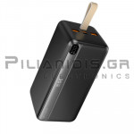 PowerBank 40000mAh | PD3.0 & QC3.0 | Out: 2xUSB 1x Type C | Li-Poly| Μαύρο