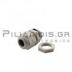 Στυπιοθλήπτης Πλαστικός με Παξιμάδι | PG11 | Καλώδιο Ø5-10mm | IP67