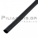 Heat Shrink Sleeve 2:1  2.4mm (1.2mm)  Black (150m)