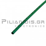 Heat Shrink Sleeve 2:1  2.4mm (1.2mm) Green