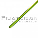 Heat Shrink Sleeve 2:1  2.4mm (1.2mm) Yellow / Green