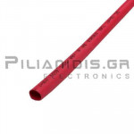 Heat Shrink Sleeve 2:1  6.4mm (3.2mm) Red