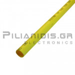 Heat Shrink Sleeve  2:1  6.4mm (3.2mm) Yellow