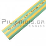 Heat Shrink Sleeve ET100 series  2:1  38.1mm (19.1mm) Yellow/ Green