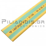 Θερμοσυστελλόμενο ET100 series 2:1  50.8mm (25.4mm) Κίτρινο/Πράσινο