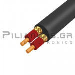 Microphone Cable 2x0,25mm² Schielded Ø6,0mm Black