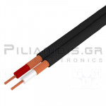 Microphone cable 2x0,25mm² spiral shielded Ø4,5x9,0mm